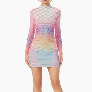 AFRM Multicolor Long Sleeve Dress